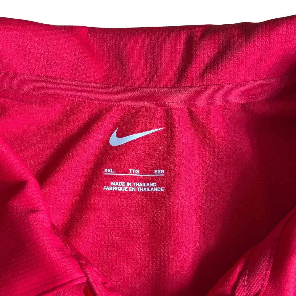 NWT Nike Golf‎ Polo Short Sleeve Shirt Red White Logo Size XXL 883681-687